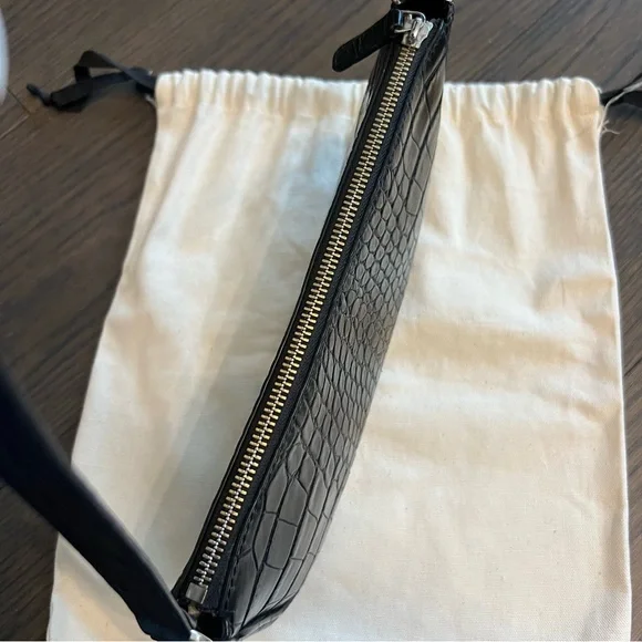 By Far Rachel Croco Embossed Leather Shoulder Bag - Picture 4 of 11